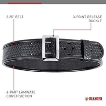 Load image into Gallery viewer, BIANCHI 7960 Sam Browne Duty Belt - 2.25", 36 - Basketweave - Chrome Snap (1029091)