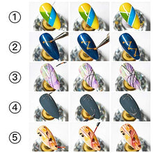 Load image into Gallery viewer, Painting Elastic Drawing Spider Gel 6 Colors Soak off UV LED Gel Polish, Drawing Nail Gel for Line, DIY Nail Art Manicure with Brushes