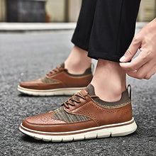 Load image into Gallery viewer, Men's Oxford Shoes Casual Dress Shoes for Men Business Walking Comfortable (Brown,41