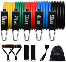 Load image into Gallery viewer, Resistance Bands for Men Workout Bands Fitness Exercise Work Out Tube Bands with Handle Weight Training Door Resistance Bands System