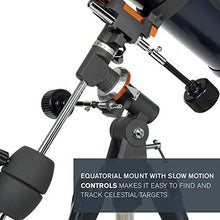 Load image into Gallery viewer, Celestron - AstroMaster 90EQ Refractor Telescope - Refractor Telescope for Beginners - Fully-Coated Glass Optics - Adjustable-Height Tripod - BONUS Astronomy Software Package
