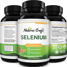 Load image into Gallery viewer, Pure Selenium Thyroid Support Supplement - Selenium 200mcg Antioxidant Supplement and Natural Immune Booster for Adults - Adult Immune Support Vitamins and Mind and Memory Supplement for Brain Support