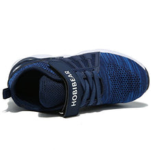 Load image into Gallery viewer, HOBIBEAR Boys Knit Running Shoes Breathable Lightweight Mesh Athletic Sneakers (DD-Dark Blue,13 Little Kid)
