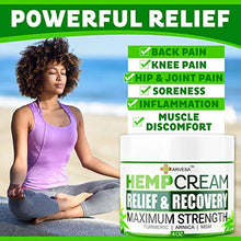 Load image into Gallery viewer, Hemp Cream - 3,500,000 - Relieve Muscle, Joint, Foot & Back with Hemp + Turmeric + Arnica | Natural Hemp Oil Extract Gel - Made in USA - 4oz
