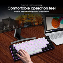 Load image into Gallery viewer, Snpurdiri 60% Wired Gaming Keyboard, RGB Backlit Ultra-Compact Mini Keyboard, Waterproof Mini Compact 61 Keys Keyboard for PC/Mac Gamer, Typist, Travel, Easy to Carry on Business Trip(Black-White)
