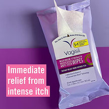 Load image into Gallery viewer, Vagisil Anti-Itch Medicated Feminine Vaginal Wipes, Maximum Strength, Instant Relief, Pack of 3 - 60 Wipes Total (Packaging may vary)