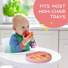 Load image into Gallery viewer, JULIAIRE Suction Plates for Baby - Toddler Plates - Suction Plates for Toddlers - Plates Divided Into 3-Portions - Baby Plates Microwave Dishwasher Safe