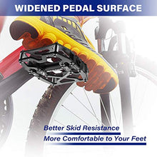 Load image into Gallery viewer, Mountain Bike Pedals Bicycle Pedal, SGODDE Bike Pedal Bicycle Platform Flat Pedals Cycling Ultra Sealed Bearing Aluminum Alloy Pedal for Road Mountain BMX MTB 9/16"(with Wrench and Shims)