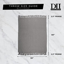 Load image into Gallery viewer, DII 100% Cotton Buffalo Check Throw for Indoor/Outdoor Use Camping Bbq's Beaches Everyday Blanket, 50 x 60, Black and White