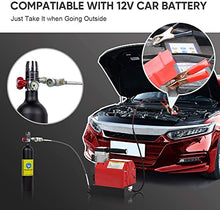 Load image into Gallery viewer, GX CS2 Portable PCP Air Compressor, 4500Psi/30Mpa,Oil-Free,Powered by Car 12V DC or Home 110V AC with Adapter (Included), Paintball/Scuba Tank Compressor Pump with Extra Moisture-Oil Separator