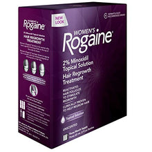 Load image into Gallery viewer, Women's Rogaine 2% Minoxidil Topical Solution for Hair Thinning and Loss, Topical Treatment for Women's Hair Regrowth, 3-Month Supply