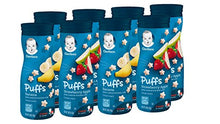 Load image into Gallery viewer, Gerber Baby Snacks Puffs Variety Pack, Banana & Strawberry Apple, 1.48 Ounce (Pack of 8)