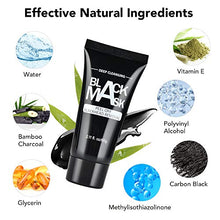 Load image into Gallery viewer, AFDEAL Blackhead Remover Face Mask, Charcoal Peel Off Mask, Bamboo Activated Black Charcoal Masks with Brush, Deep Cleansing Purifying Facial Mask for All Skin Types, for Both Men and Women 2.11 fl/oz