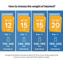 Load image into Gallery viewer, BUZIO Weighted Blanket 4 Piece Set with 2 Removable Duvet Covers & 1 Weighted Sleep Mask, Heavy Blanket for Hot & Cold Sleepers - Kids or Adults (60 x 80 inches - 20 lbs,Gray)