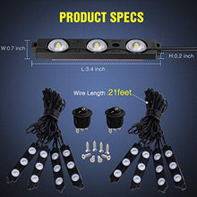 Load image into Gallery viewer, Nilight - TR-08 8PCS 24LED Rock Light for Cargo Truck Pickup Bed Off Road Under Car Side Marker LED Rock Lighting Kit w/Switch White, 2 Years Warranty
