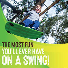 Load image into Gallery viewer, Swurfer Kick Stand Up Surfing Tree Swing Outdoor Swings for Kids Up to 150 Lbs - Hang from Up to 10 Feet High - Includes 24" SwingBoard, UV Resistant Rope, & Handles, Green