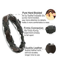Load image into Gallery viewer, LOLIAS 24 Pcs Woven Leather Bracelet for Men Women Cool Leather Wrist Cuff Bracelets Adjustable