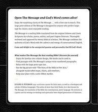 Load image into Gallery viewer, The Message Large Print (Genuine Leather, Black): The Bible in Contemporary Language (First Book Challenge)