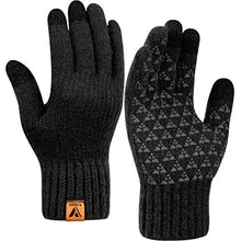 Load image into Gallery viewer, Winter Knit Gloves Warm Full Fingers Men Women with Upgraded Touch Screen - Anti-Slip Glove Fleece Lined VGOGFLY