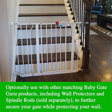 Load image into Gallery viewer, Baby Gate Guru Extra Long M10 (10mm) Stair Banister Adapter Y-Spindle Rods 2 Pack for Pressure Mounted Baby and Pet Safety Gates (10mm, White)