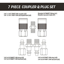 Load image into Gallery viewer, WYNNsky Air Coupler and Plug Kit, 1/4 Inch NPT Air Fittings Industrial Type, 7 Piece Air Compressor Accessories Kit