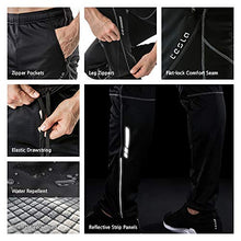 Load image into Gallery viewer, TSLA Men's Windproof Cycling Thermal Fleece Winter Pants Running Hiking Cold Active Bottoms Sweats, Cycling Windpants(ykb01) - Black & Grey, X-Large (Waist 35.5-38 Inch)