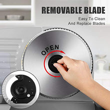 Load image into Gallery viewer, Meat Slicers Electric, Food Deli Slicers with Two 7.5” Serrated Stainless Steel Blade Upgrade Precisely Cuts Meat, Cheese, Bread, Fruit & Veggies, Adjustable Thickness Dial, Non-Slip Feet (2 Blade)