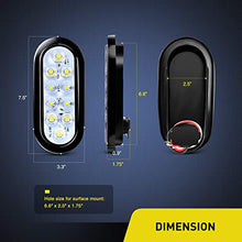 Load image into Gallery viewer, Nilight - TL-09 6 Inch Oval White LED Trailer Tail Lights 2PCS 10 LED w/Flush Mount Grommets Plugs IP67 Waterproof Reverse/Back Up Trailer Lights for RV Truck Jeep, 2 Years Warranty