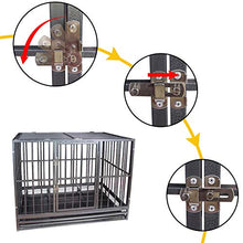 Load image into Gallery viewer, Polar Aurora Pet Dog Cage Heavy Duty Strong Metal Crate Kennel Playpen w/Lockable 4 Wheels&Tray (42, Grey)