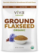 Load image into Gallery viewer, Viva Naturals The Finest Organic Raw Chia Seeds, 1 Pound & Organic Ground Flax Seed, 15 oz - Specially Cold-milled Using Proprietary Technology for Optimal Smoothness and Freshness