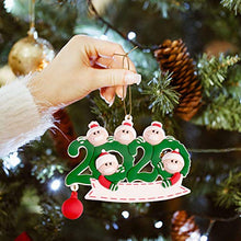 Load image into Gallery viewer, VWMYQ Christmas Ornament Quarantine Survivor Family Members Personalized Name DIY Customized 2020 Xmas Tree Hanging Holiday Festival Pendant Gift Decorations Home Décor (Family of 5)