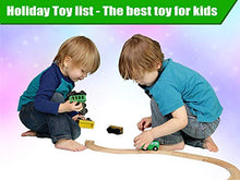 Load image into Gallery viewer, Wooden Train Tracks Full Set, Deluxe 55 Pcs with 3 Destination Fits Thomas, Brio, IKEA, Chuggington, Imaginarium, Melissa and Doug - Best Gifts for Kids Toddler Boys and Girls