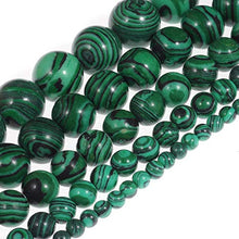 Load image into Gallery viewer, Natural Stone Beads 8mm Malachite Gemstone Round Loose Beads Crystal Energy Stone Healing Power for Jewelry Making DIY,1 Strand 15"