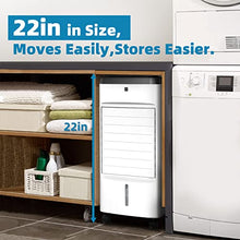 Load image into Gallery viewer, SEEPER Portable Evaporative Cooler, Strong Wind Speed Tower Fan w/Cooling Function, 12h Timer, 20ft Remote Control, 3 Modes Quiet Air Conditioner for Home, Small Room & Office