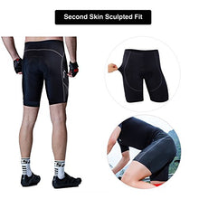 Load image into Gallery viewer, Sportneer Men's Cycling Shorts Biking Bike Bicycle Pants Half Pants 4D Coolmax Padded, Comfort, Breathable & Absorbent Black