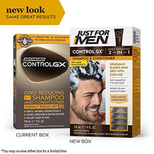 Load image into Gallery viewer, Just For Men Control GX Grey Reducing 2-in-1 Shampoo and Conditioner, Gradual Hair Color for Stronger and Healthier Hair, 4 Fl Oz - Pack of 3 (Packaging May Vary)