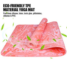 Load image into Gallery viewer, AIMERDAY Non Slip Yoga Mat Eco Friendly TPE Exercise Mat Premium Print 1/4 Inch Thick High Density Lightweight Pilates Mat with Carrying Strap for Floor Workout, Fitness & Hot Yoga 72" x 24"