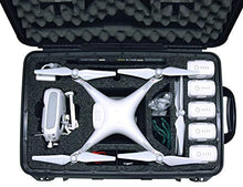 Load image into Gallery viewer, Case Club Pre-Cut Waterproof Drone Case with Wheels, Extension Handle & 2 Moisture Absorbing Silica Gel - Fits DJI Phantom 4 (Propellers On)