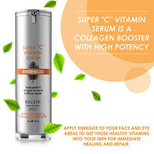 Load image into Gallery viewer, Energize Vitamin C Serum for Face & Eyes - Clinical Strength Collagen Booster with Triple Vitamin C - Dermatologist Developed Skin Care For Anti-aging, Fades Dark Spots and Repairs Sun Damage 1oz