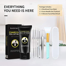 Load image into Gallery viewer, Blackhead Remover, Blackhead Peel Off Face Mask, Ms.Yilia 7-in-1 Bamboo Charcoal Face Masks for Women & Men with Acne Needle Set - New Type of Bamboo Charcoal, 100% Natural & Organic Ingredients