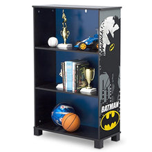 Load image into Gallery viewer, Delta Children Deluxe 3-Shelf Bookcase - Ideal for Books, Decor, Homeschooling & More, DC Comics Batman