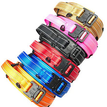 Load image into Gallery viewer, Diezel Pet Products Dog Collar with Control Handle Quick Release Metal Buckle Heavy Duty Military Style 2" Width Nylon with USA Flag for Handling and Training Large Canine K9 (729C-TANTAC)