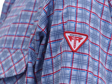 Load image into Gallery viewer, TICOMELA FR Shirt for Men Flame Resistant Shirts 6.5oz Light Weight Orange/Black Plaid Men's Fire Retardant Snap Shirts