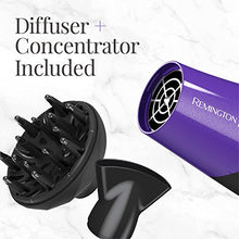 Load image into Gallery viewer, Remington D3190 Damage Protection Hair Dryer with Ceramic + Ionic + Tourmaline Technology, Purple