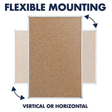 Load image into Gallery viewer, Mead Corkboard, Framed Bulletin Board, 3' x 2', Cork Board, Aluminum Frame (85361)