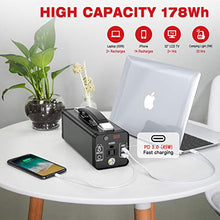 Load image into Gallery viewer, NEXPOW Portable Power Station, 48000mAh Solar Generator Lithium Polymer Battery Emergency Backup Portable Power Source with 110V/120W(Peak 150W) AC Inverter Outlet, USB-C PD 3.0, for Outdoors Camping