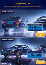 Load image into Gallery viewer, REDTIGER Dash Cam Front Rear Camera 4K/2.5K Full HD Car Dashboard Recorder with 3.16” IPS Screen, Wi-Fi GPS Night Vision Loop Recording 170° Wide Angle WDR, Free 32GB Card