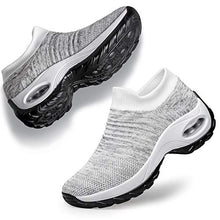 Load image into Gallery viewer, Women's Tennis Shoes Lightweight - Walking Shoes Slip on Mesh Air Cushion Athletic Shoes Work Driving Comfortable Running Shoes Purple 5.5