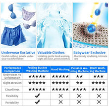 Load image into Gallery viewer, Portable Mini Washing Machine with Foldable Bucket Ultrasonic Vibration Turbine Rotating Folding Washer for Underwear/Underpants/Baby Clothes/Socks