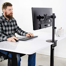 Load image into Gallery viewer, VIVO Steel Reinforcement Bracket Mount Plate for Thin, Glass, and Other Fragile Table Tops, Clamp Compatible with Most Monitor Stand C-Clamp Installations, Black, STAND-AC01R